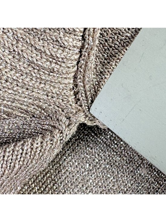 3.1 Phillip Lim Metallic Rib Knit Sweater Size S Cream Side Tie Waist Crew Neck - Picture 12 of 12